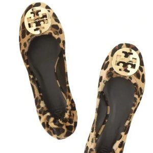tory burch animal print ballet flats